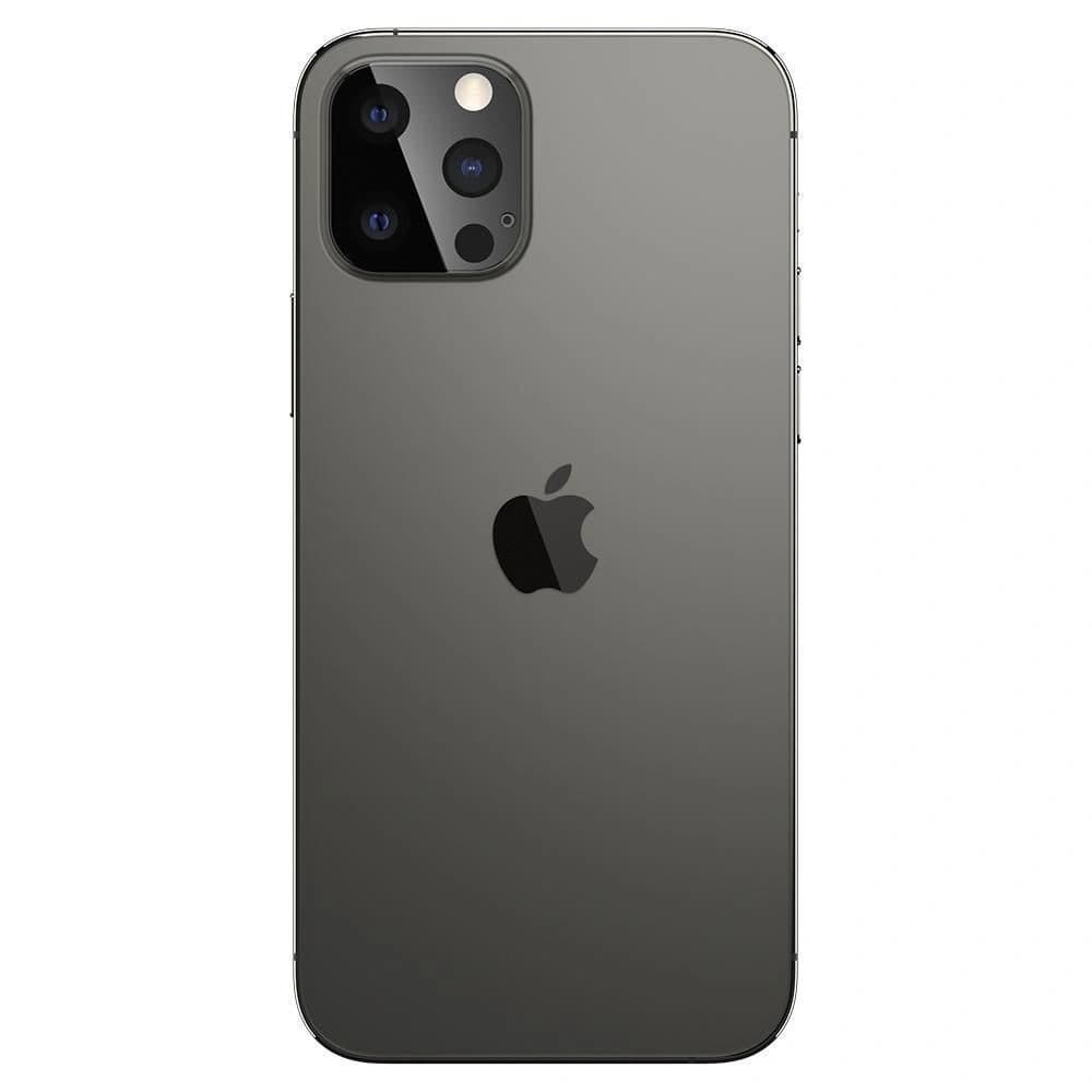 Spigen Apple Gehärtetes Kameraglas Optik Kameraobjektiv iPhone 12 Pro Max Schwarz - 2