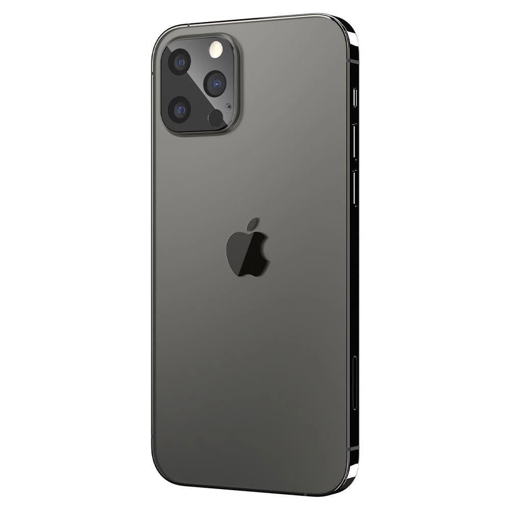 Spigen Apple Gehärtetes Kameraglas Optik Kameraobjektiv iPhone 12 Pro Max Schwarz - 3