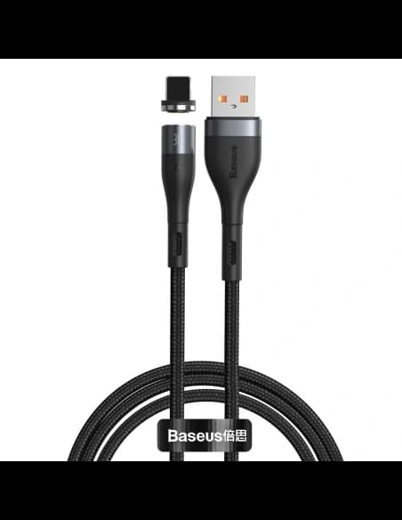 USB - Micro USB mágneses kábel Baseus Zinc 2.1A 1m (fekete)