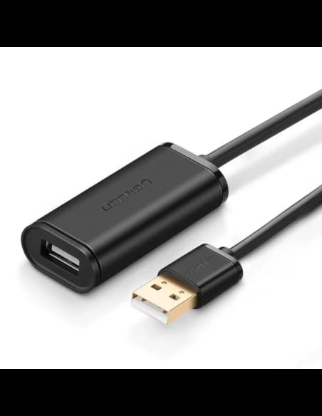 Cablu prelungitor USB 2.0 UGREEN US121, activ, 25m (negru)