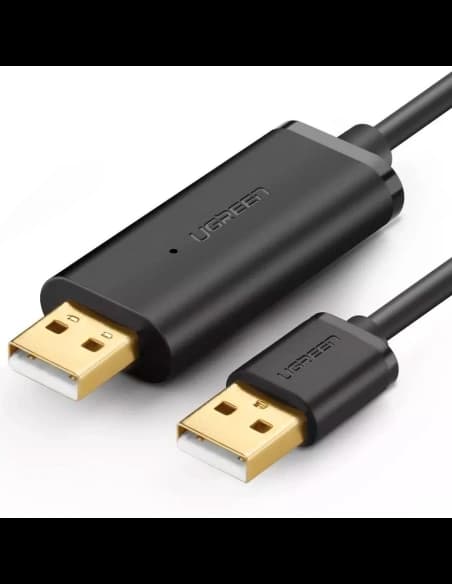 UGREEN US166 Cablu USB A-A pentru transfer de date, 2m (negru)