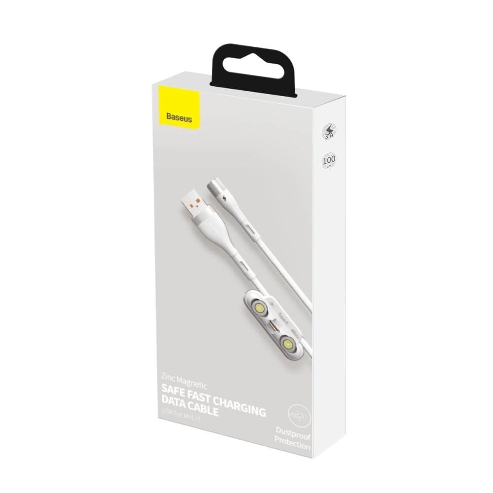 Kabel USB Baseus Fast 4w1 USB do USB-C / Lightning / Micro 3A 1m (bílý) - 5