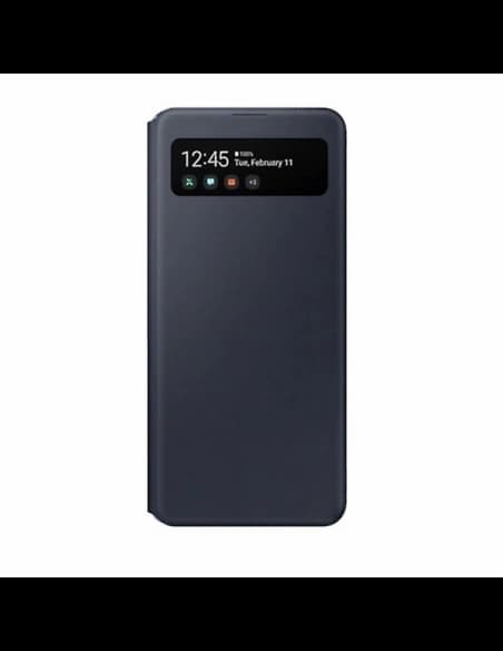 Samsung Gehäuse Galaxy A41 EF-EA415PB schwarz/schwarz S View Wallet Cover