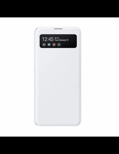 Samsung Gehäuse Galaxy A41 EF-EA415PW weiß/schwarz S View Wallet Cover