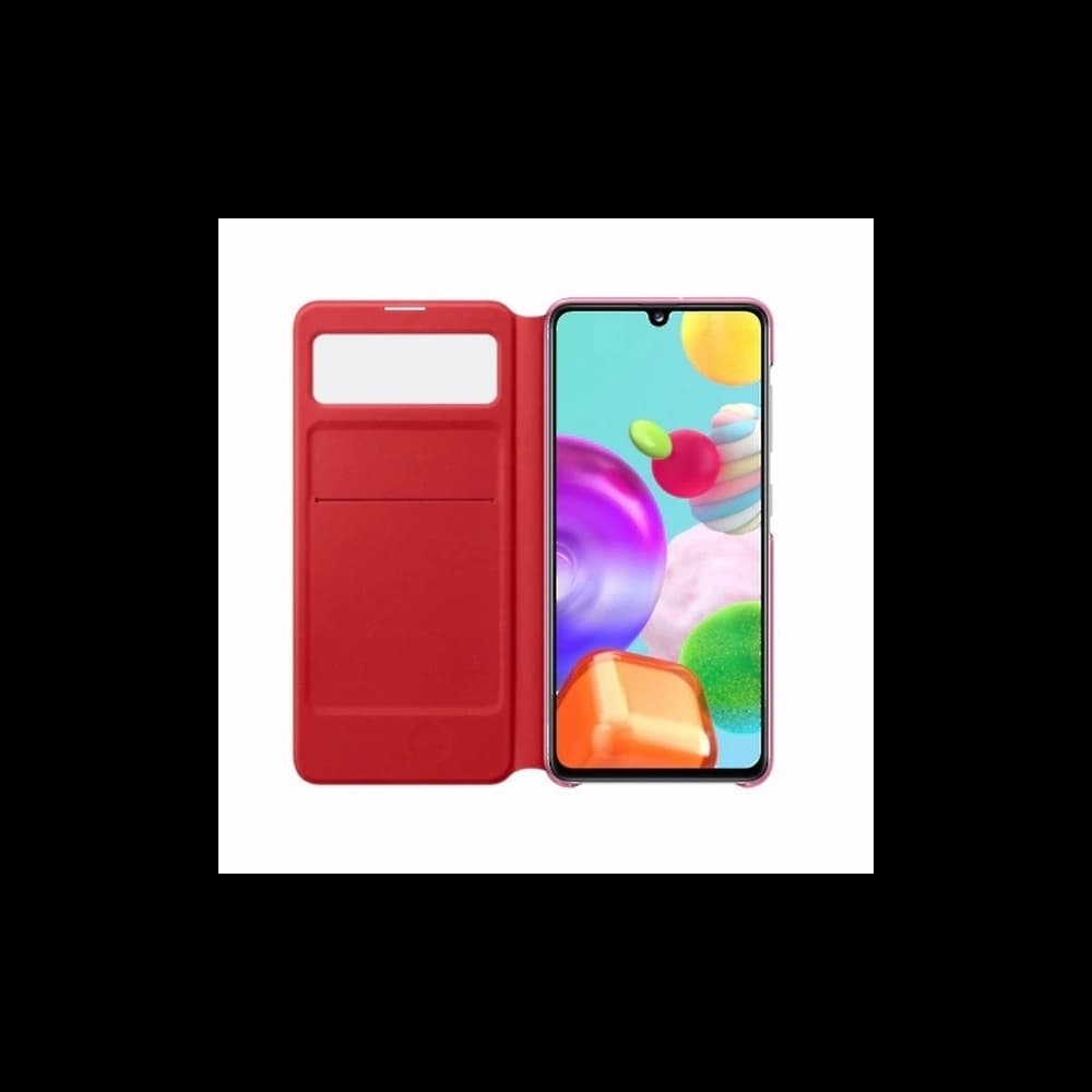 Samsung Gehäuse Galaxy A41 EF-EA415PW weiß/schwarz S View Wallet Cover - 4