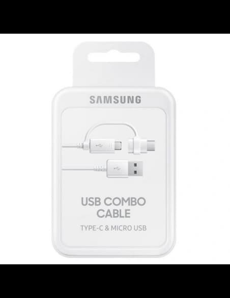 Kabel Samsung EP-DG930DW microUSB + USB-C biały/white