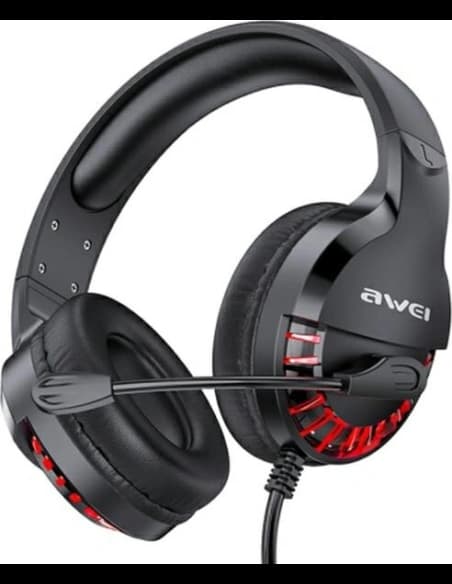 Słuchawki AWEI gaming ES-770i nauszne gamingowe z mikrofonem czarny/black