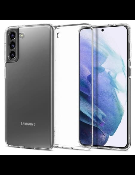 Spigen Samsung Gehäuse Flüssigkristall Galaxy S21 Kristallklar