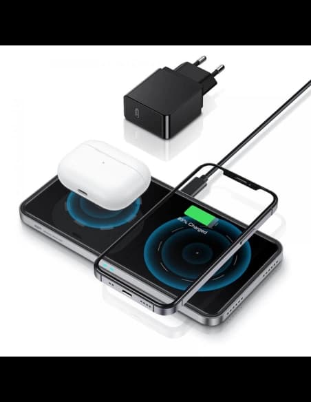 Ładowarka bezprzewodowa ESR HaloLock 2w1 Magnetic MagSafe Wireless Charger Black