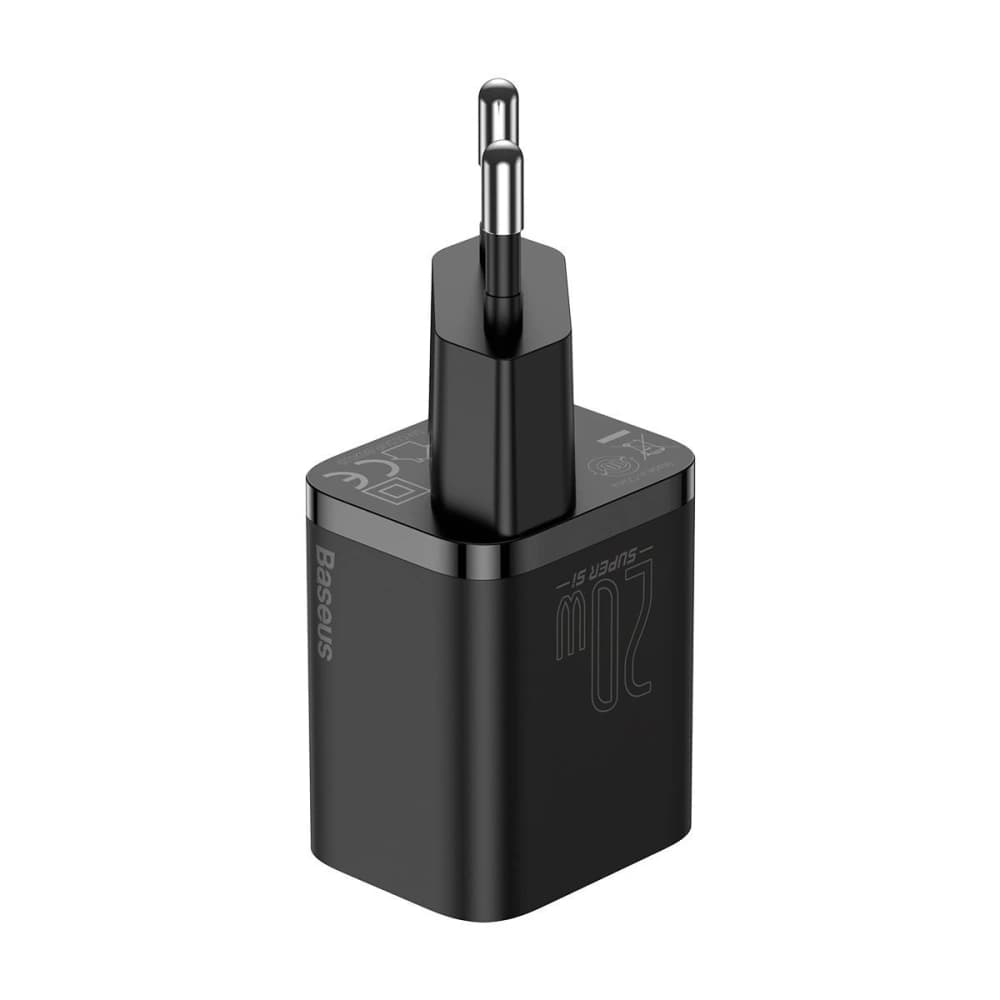 Baseus Ladegerät Super Si Quick Charger 1C 20W mit USB-C zu Lightning Kabel 1m (schwarz) - 4