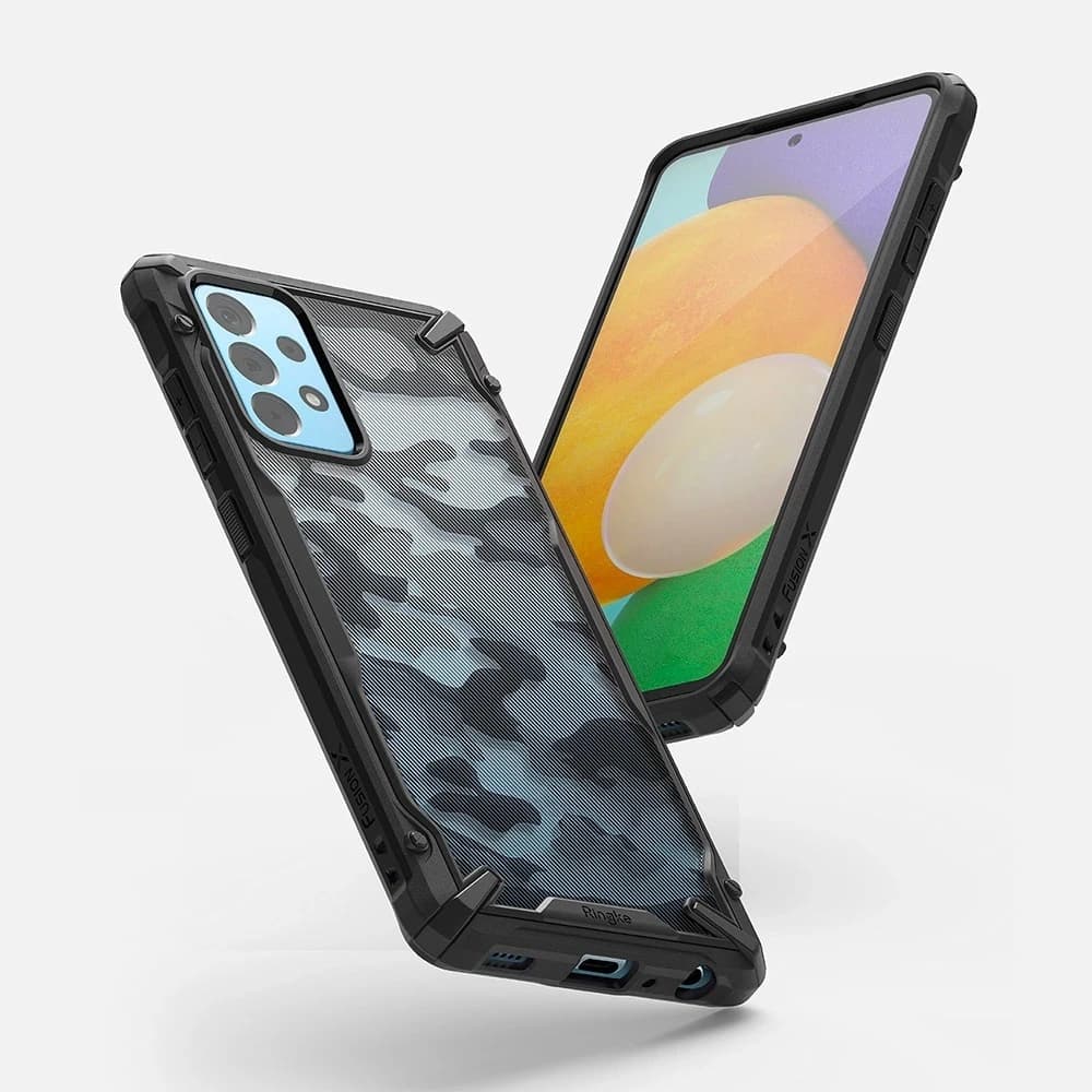 Etui Ringke Fusion-X Design Samsung Galaxy A52/A52s Camo (Moro) Fekete - 4