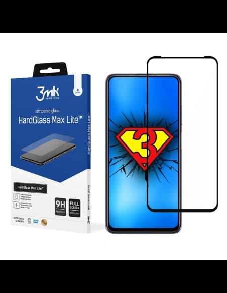 Sticlă securizată 3MK HardGlass Max Lite Redmi Note 9T 5G neagră
