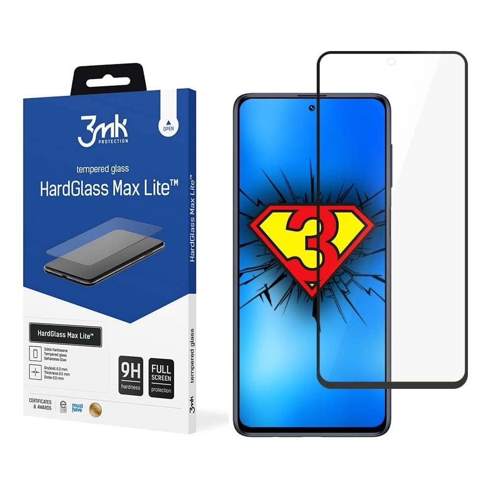 Tvrzené sklo 3MK HardGlass Max Lite Samsung Galaxy M51 černé