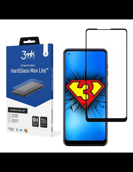 3MK Samsung Gehärtetes Glas HardGlass Max Lite Galaxy A21s schwarz