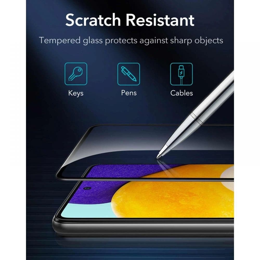 ESR Samsung Gehärtetes Glas Screen Shield 3D Galaxy A52/A52s Schwarz [2 PACK] - 4
