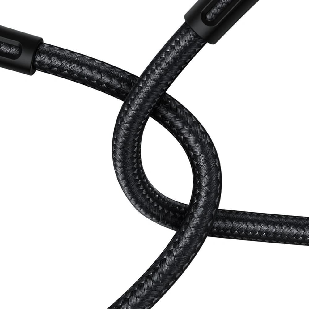 Baseus USB-zu-USB-C-Kabel Wassertropfenförmig, LED, 66W, 6A, 2m (schwarz) - 3
