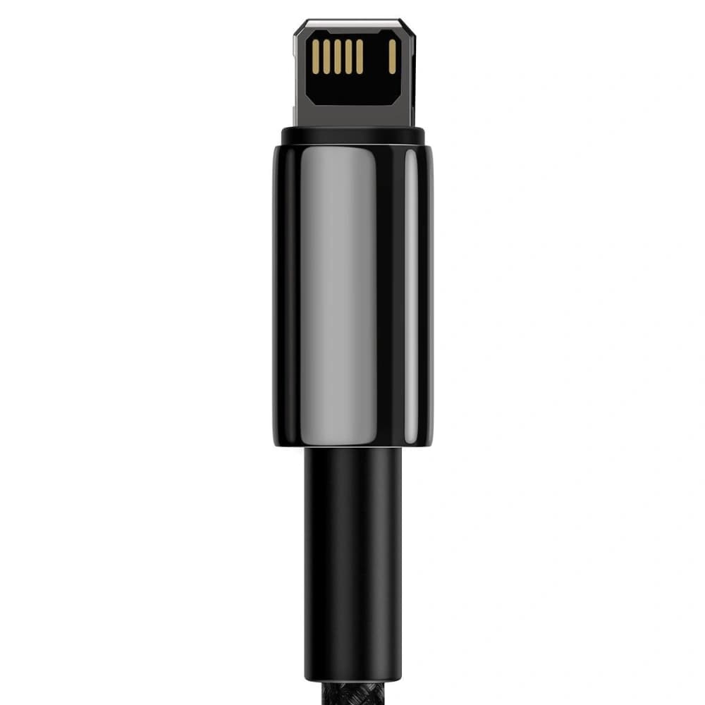 USB kábel Lightning Baseus Tungsten Gold, 2.4A, 1m (fekete) - 2