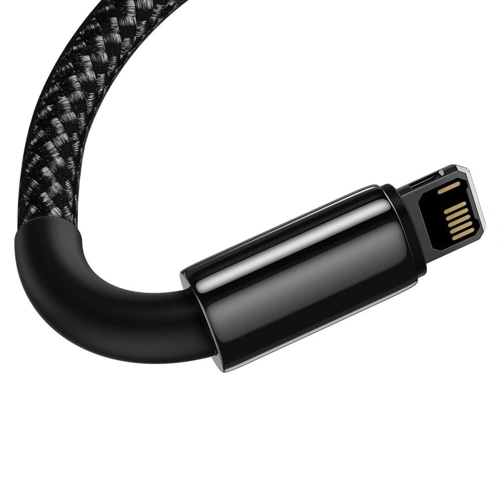 USB kábel Lightning Baseus Tungsten Gold, 2.4A, 1m (fekete) - 7