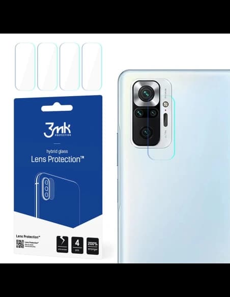 3MK Hybridglas für Kameraobjektiv Objektivschutz Redmi Note 10 Pro [4 PACK]