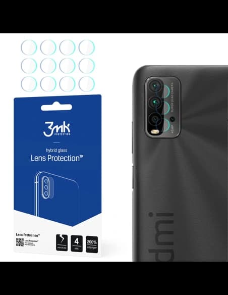 Sticlă hibridă pentru obiectivul aparatului 3MK Lens Protection Redmi 9T [4 PACK]