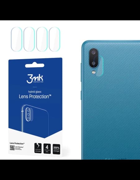 Sticlă hibridă pentru obiectivul camerei 3MK Protecție Lentile Samsung Galaxy M02 [4 PACK]
