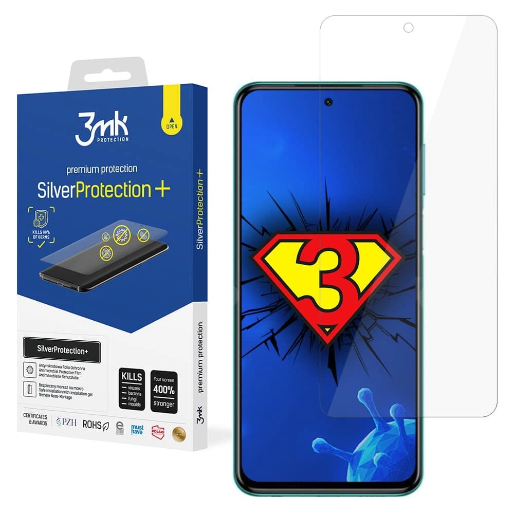 Antimikrobiális védőfólia 3MK Silver Protect+ Redmi Note 9S