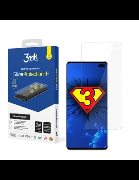 3MK Samsung Antimikrobielle Schutzfolie Silver Protect+ Galaxy S10+ Plus