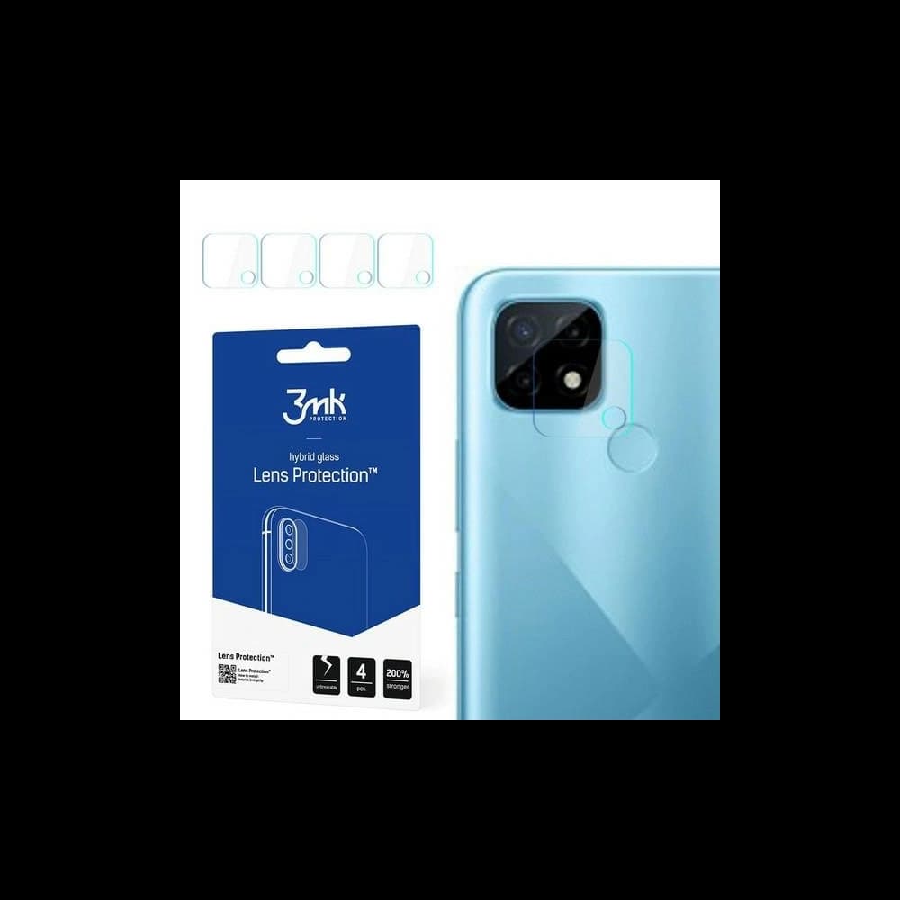Sticlă hibridă pentru obiectivul aparatului 3MK Protecție lentile Realme C21 [4 PACK] - 1