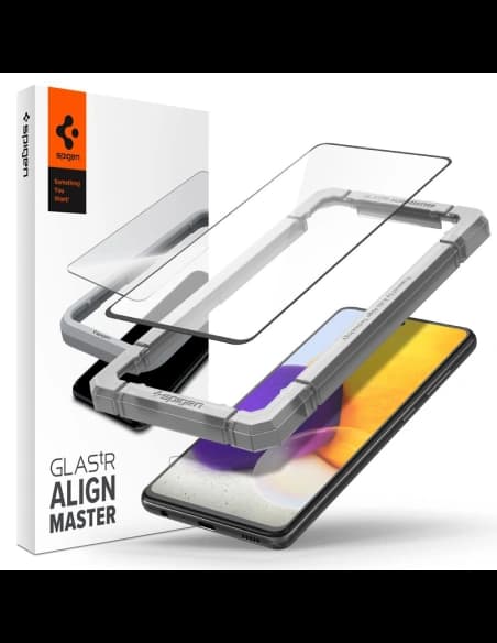 Spigen Samsung Gehärtetes Glas GLAS.tR AlignMaster Galaxy A52/A52s Schwarz