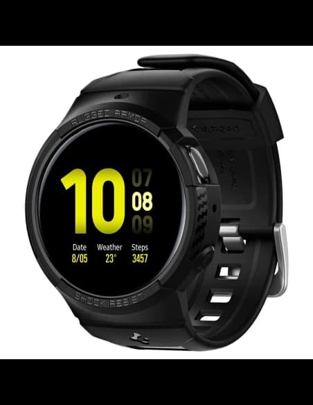 Spigen Samsung Armband Rugged Armor Pro Galaxy Watch Active 2 44mm Mattschwarz