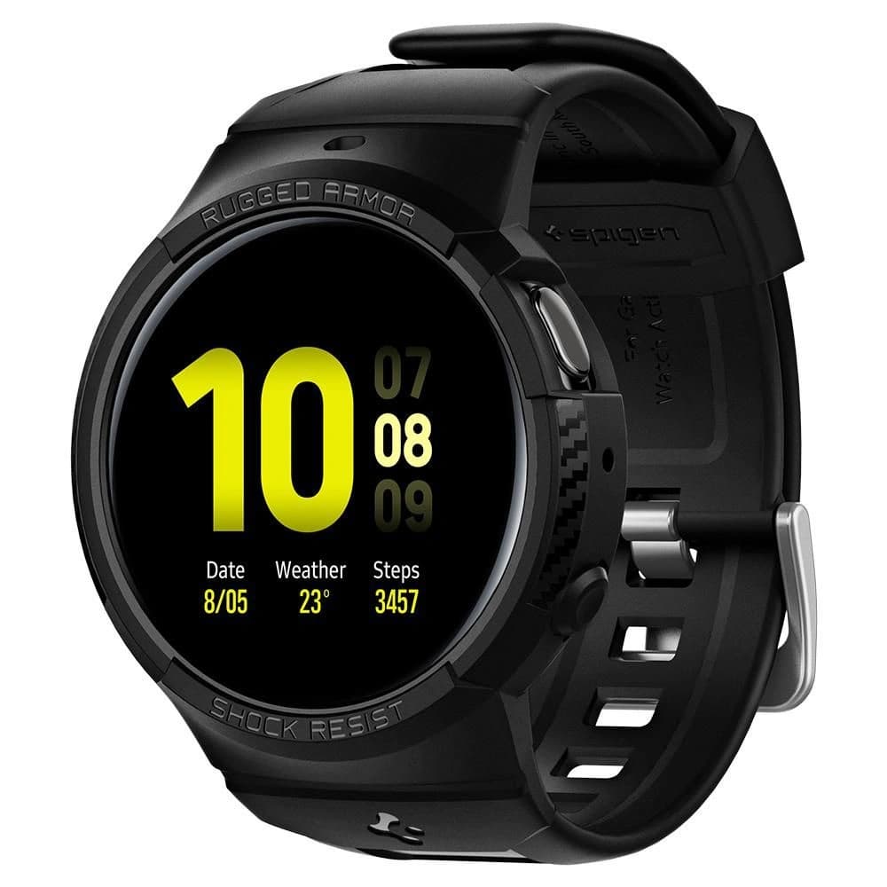Spigen Samsung Armband Rugged Armor Pro Galaxy Watch Active 2 44mm Mattschwarz - 1