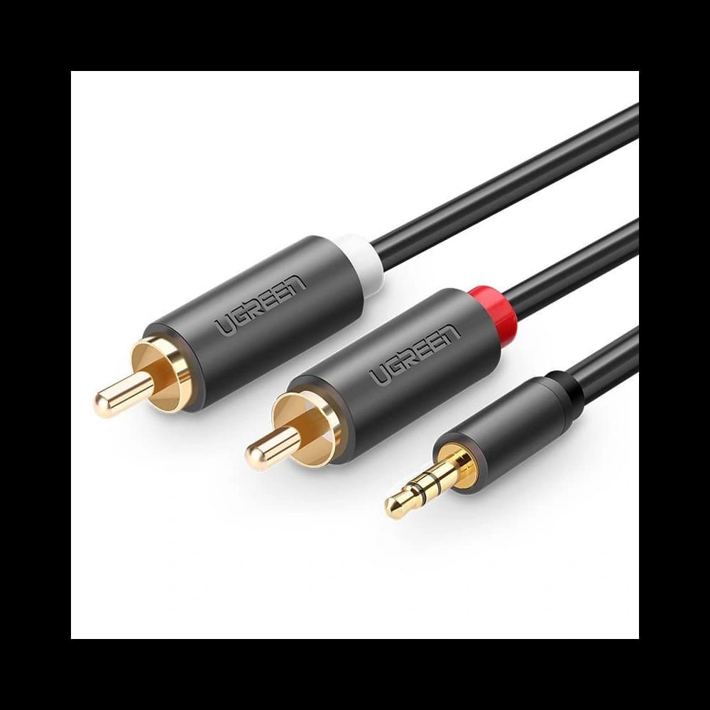 UGREEN AV102 Kabel 2x RCA (Cinch) jack 3,5 mm 3m (černý)