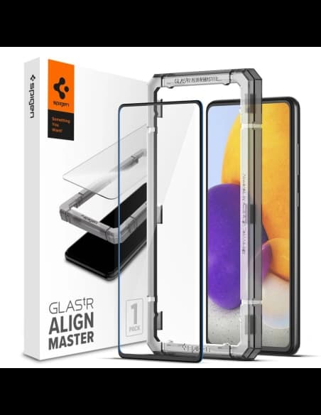 Edzett üveg Spigen GLAS.tR AlignMaster Samsung Galaxy A72 Fekete