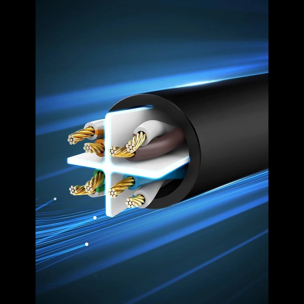 UGREEN kabel internetový síťový Ethernet patchcord RJ45 Cat 6 UTP 1000Mbps 20m černý (20166) - 9
