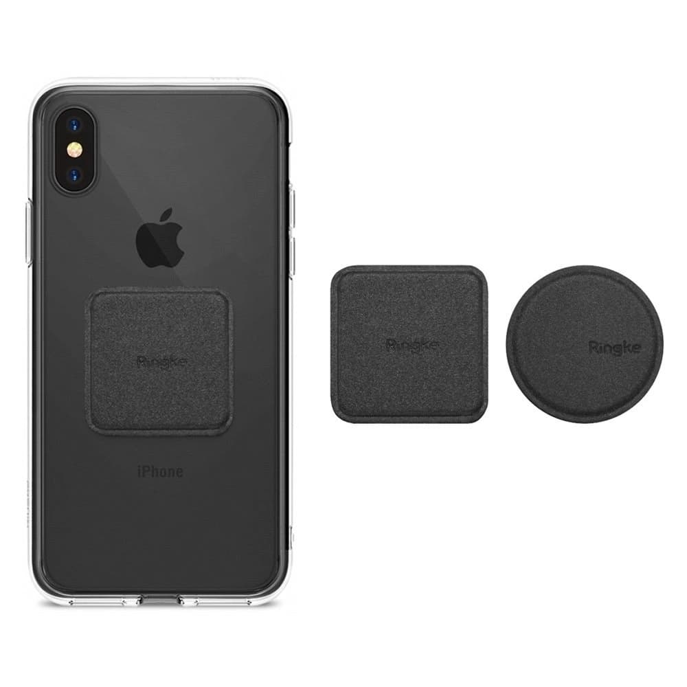Mágneses tartóhoz való lapkák Ringke PU bőr fém lapok fekete