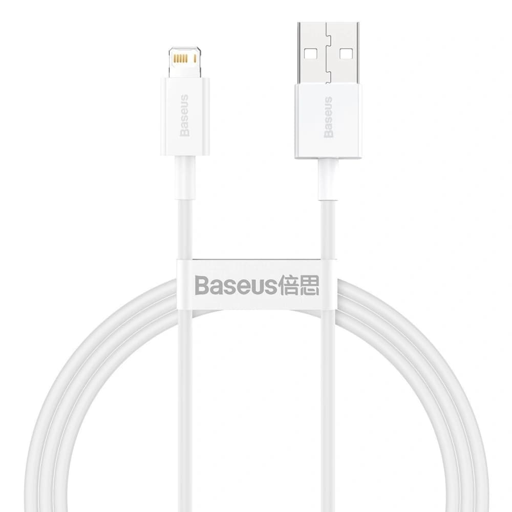 Cablu USB pentru Lightning Baseus Superior Series, 2.4A, 1m (alb)