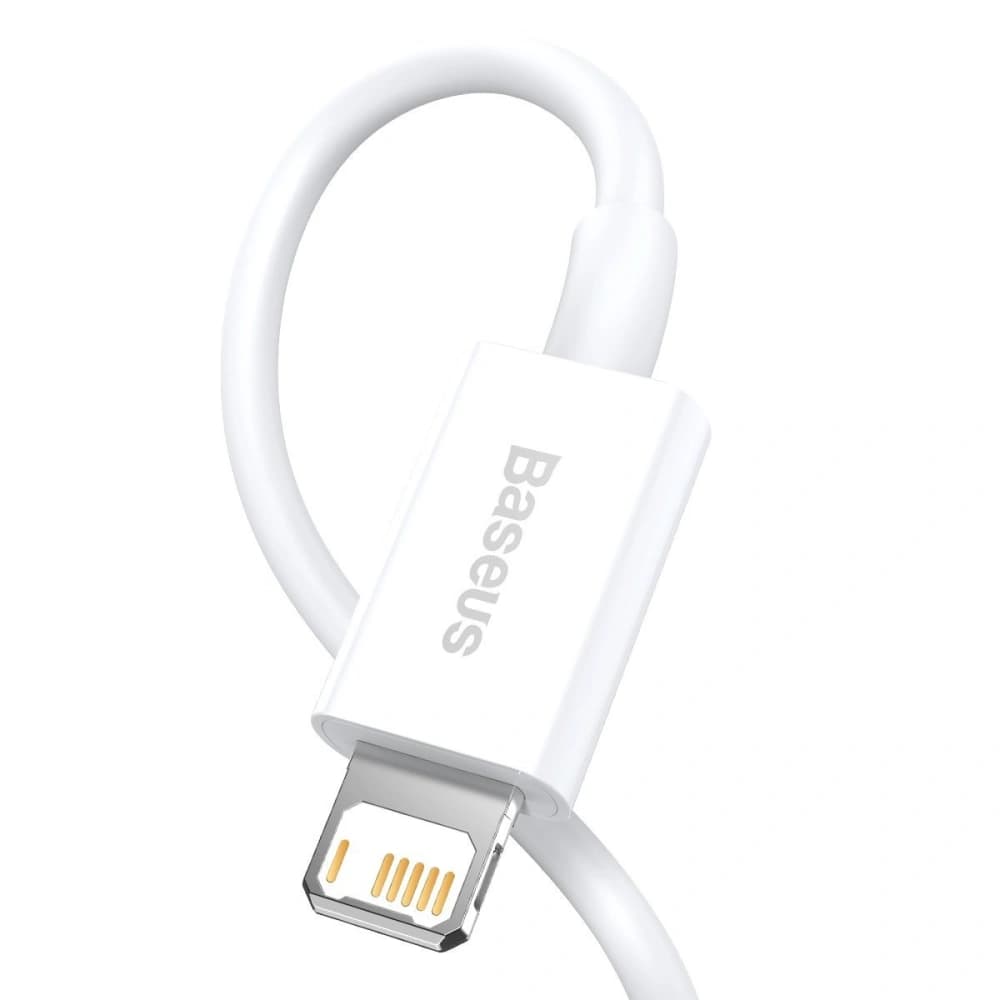 Cablu USB pentru Lightning Baseus Superior Series, 2.4A, 1m (alb) - 3