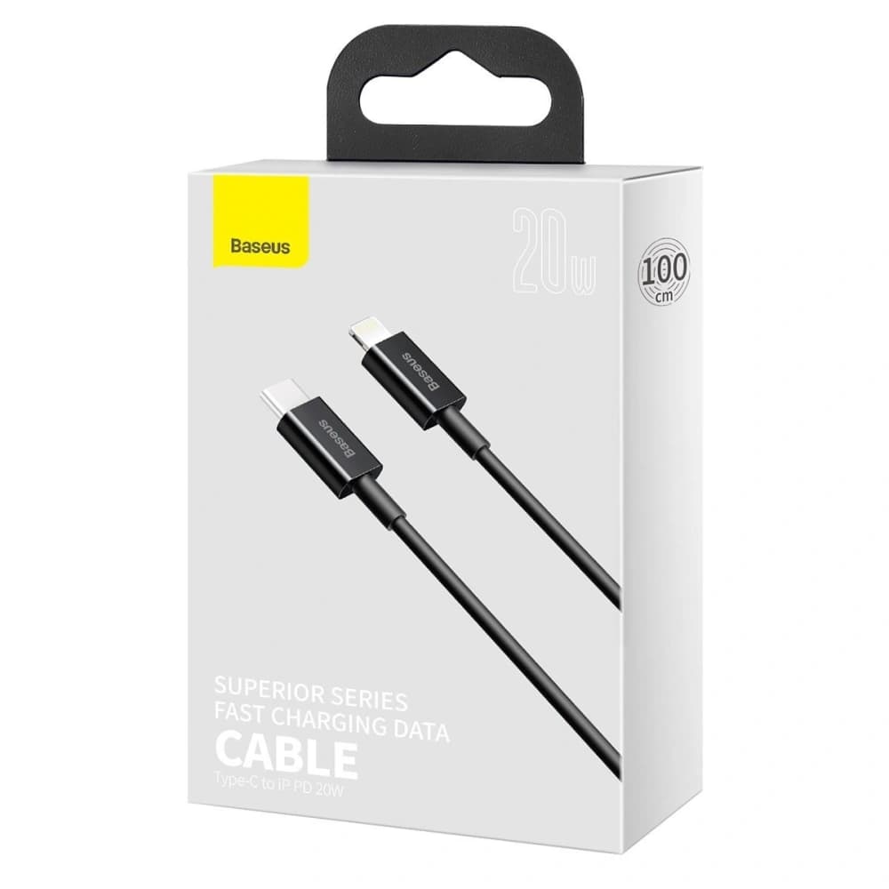 Kabel USB-C do Lightning Baseus Superior Series, 20W, PD, 1m (černý) - 10