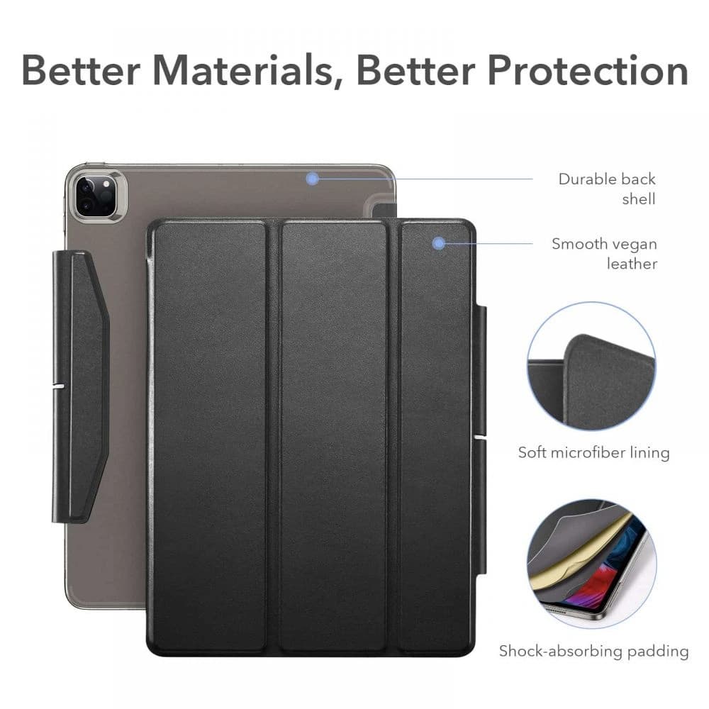 ESR Ascend Trifold & Tempered Glass Apple iPad Pro 12.9 2021 Grey - 2