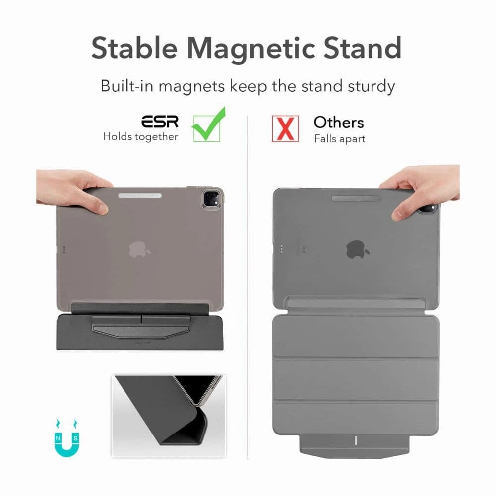 ESR Ascend Trifold & Tempered Glass Apple iPad Pro 12.9 2021 Black - 6