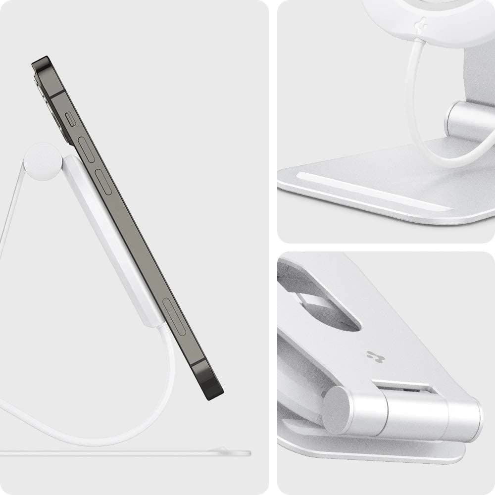 Spigen Apple Ladegerätständer Magfit S MagSafe Ladegerätständer Weiß - 2