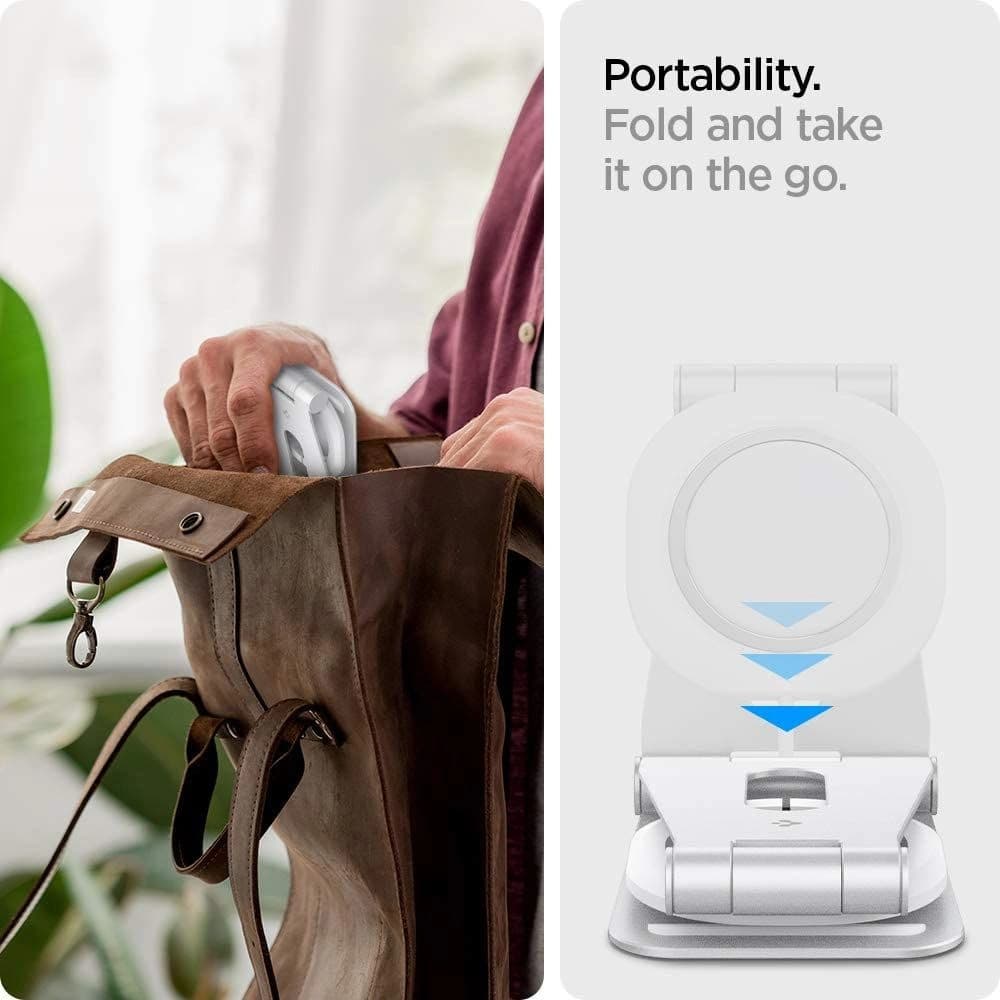 Spigen Apple Ladegerätständer Magfit S MagSafe Ladegerätständer Weiß - 6