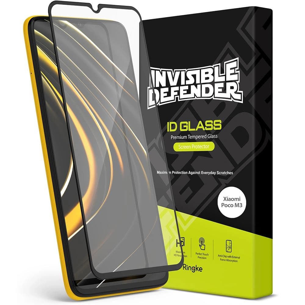 Ringke Gehärtetes Glas ID Glas Pocophone M3 Full Cover