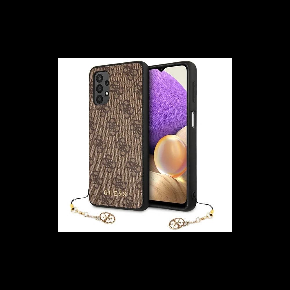 Etui Guess GUHCA325GF4GBR Samsung Galaxy A32 LTE hnědý/brown tvrdý obal 4G Charms Collection