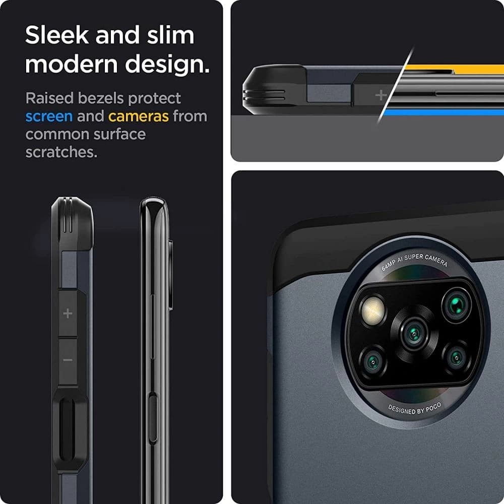 Spigen Gehäuse Tough Armor Pocophone X3 Pro/X3 NFC Metall Schiefer - 8