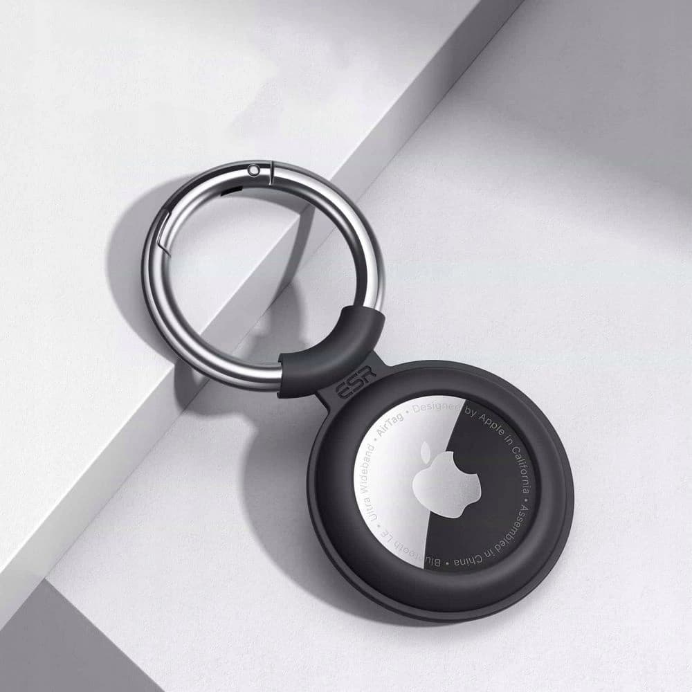 Silikonowe etui ESR Cloud Apple AirTag Black & Black - 3
