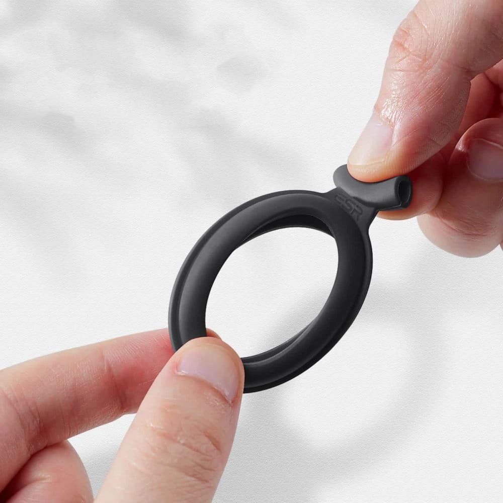 Silikonowe etui ESR Cloud Apple AirTag Black & Black - 4