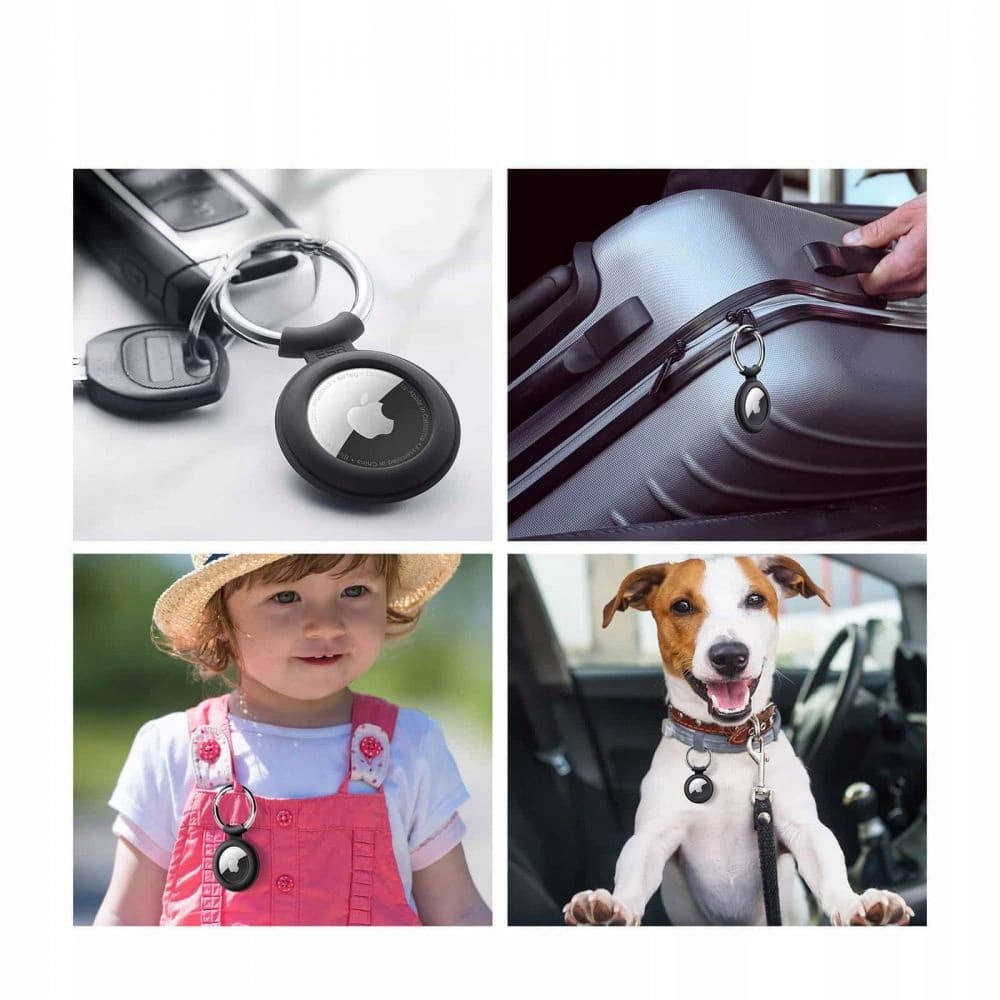 Silikonowe etui ESR Cloud Apple AirTag Black & Black - 8