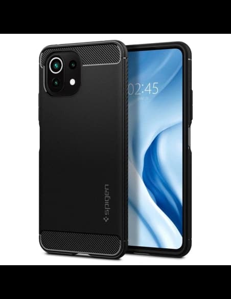 Spigen Xiaomi Gehäuse Rugged Armor Mi 11 Lite LTE/5G Mattschwarz