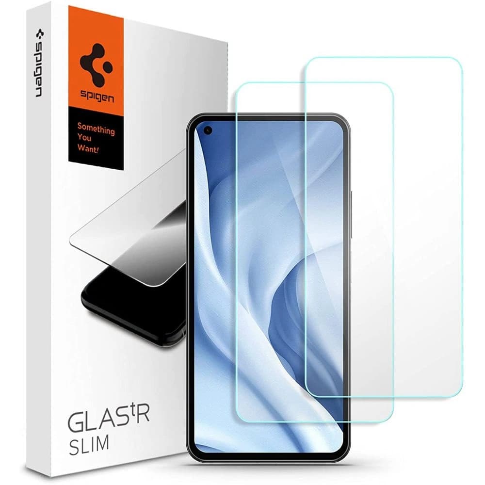 Tvrzené sklo Spigen GLAS.tR Slim Xiaomi Mi 11 Lite LTE/5G [2 PACK] - 1